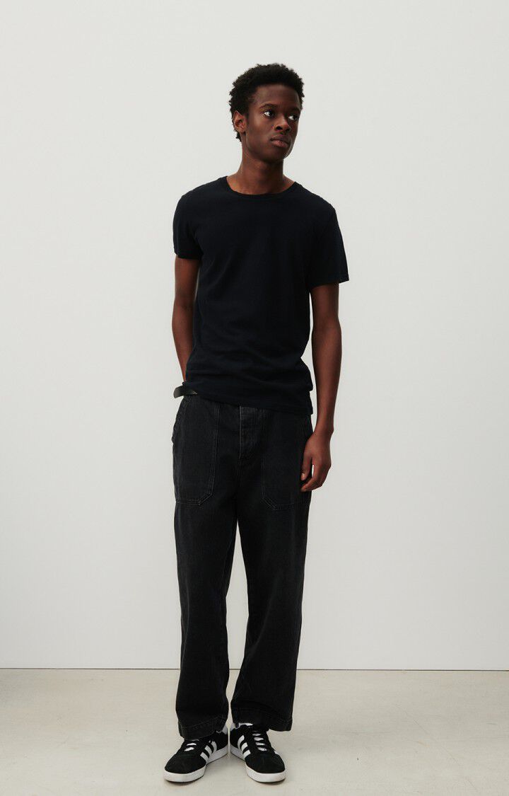 American Vintage T-shirt Homme Gamipy - NOIR 21 Manches Courtes Noir - E25