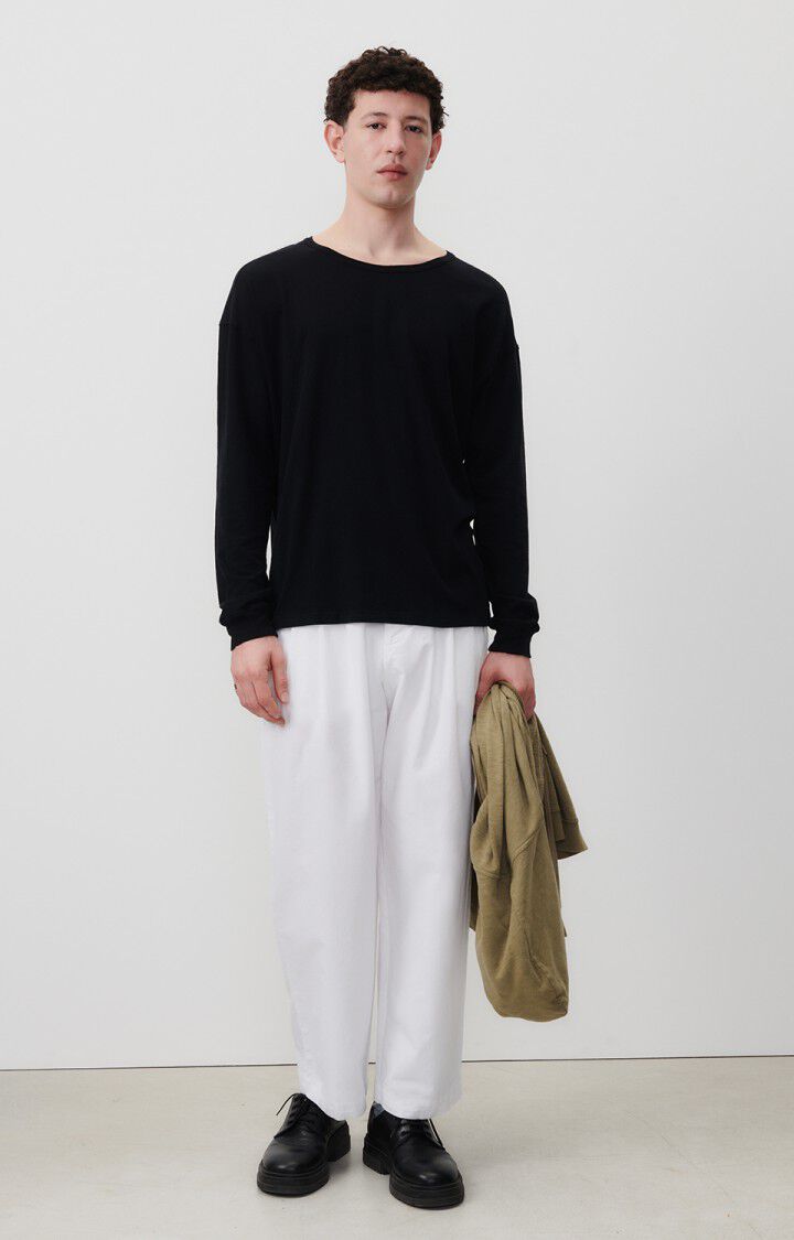 American Vintage T-shirt Homme Gamipy - NOIR 60 Manches Longues Noir - E25