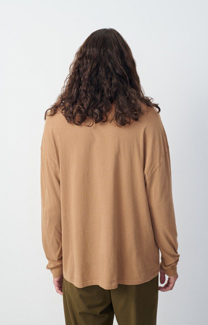 American Vintage T-shirt Homme Gamipy - NOISETTINE 60 Manches Longues Marron - H24