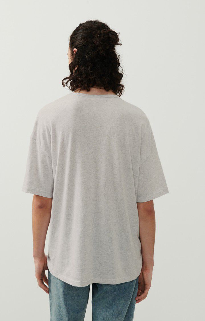 American Vintage T-shirt Homme Gamipy - POLAIRE CHINE 21 Manches Courtes Gris - E25