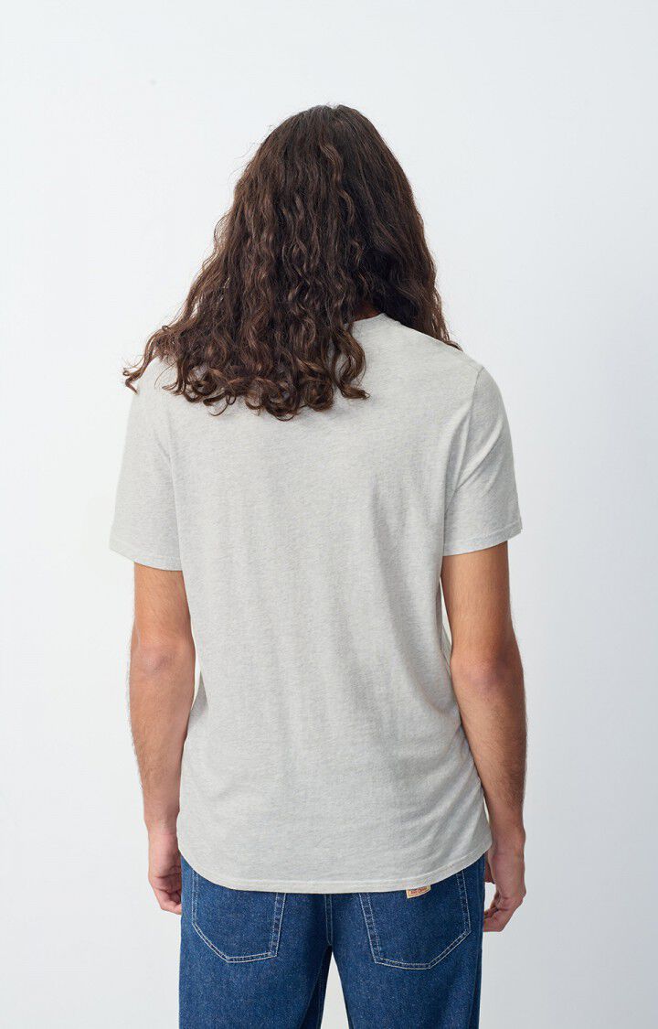 American Vintage T-shirt Homme Gamipy - POLAIRE CHINE 21 Manches Courtes Gris - E25