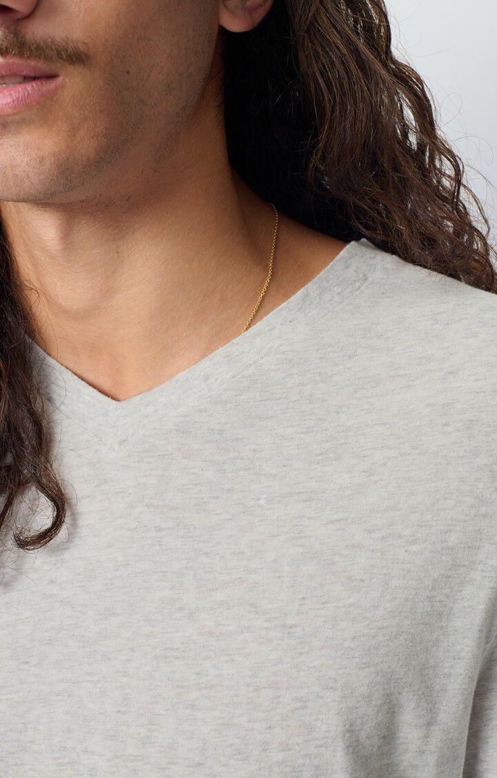 American Vintage T-shirt Homme Gamipy - POLAIRE CHINE 21 Manches Courtes Gris - E25