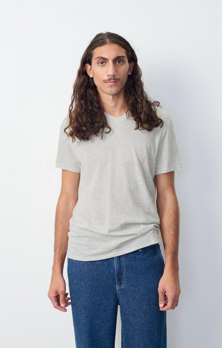 american vintage T-shirt homme Gamipy - POLAIRE CHINE 21 Manches courtes Gris - E25