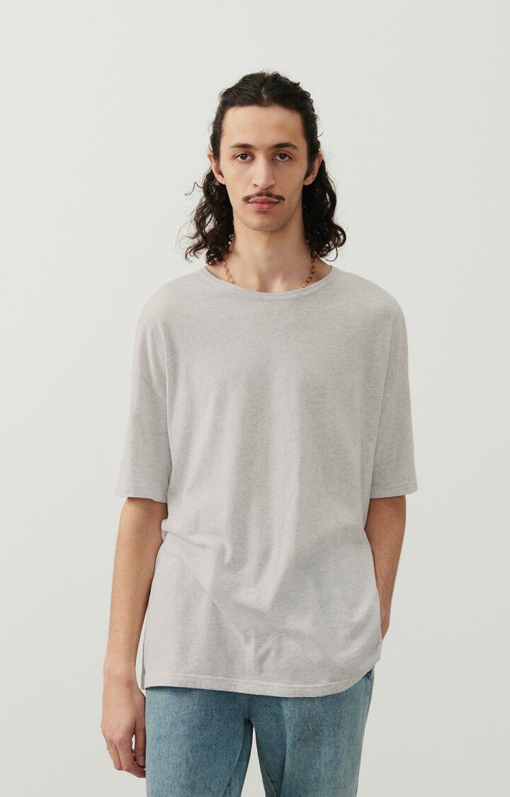 american vintage T-shirt homme Gamipy - POLAIRE CHINE 21 Manches courtes Gris - E25