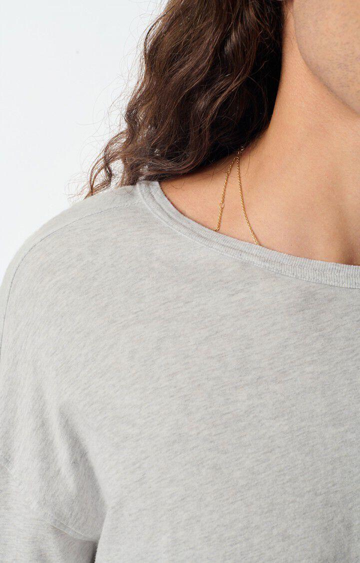 American Vintage T-shirt Homme Gamipy - POLAIRE CHINE 60 Manches Longues Gris - E25