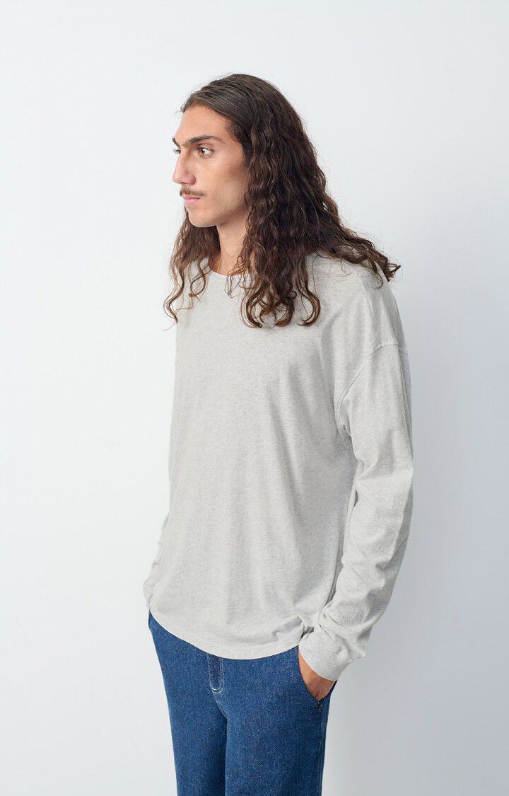 american vintage T-shirt homme Gamipy - POLAIRE CHINE 60 Manches longues Gris - E25