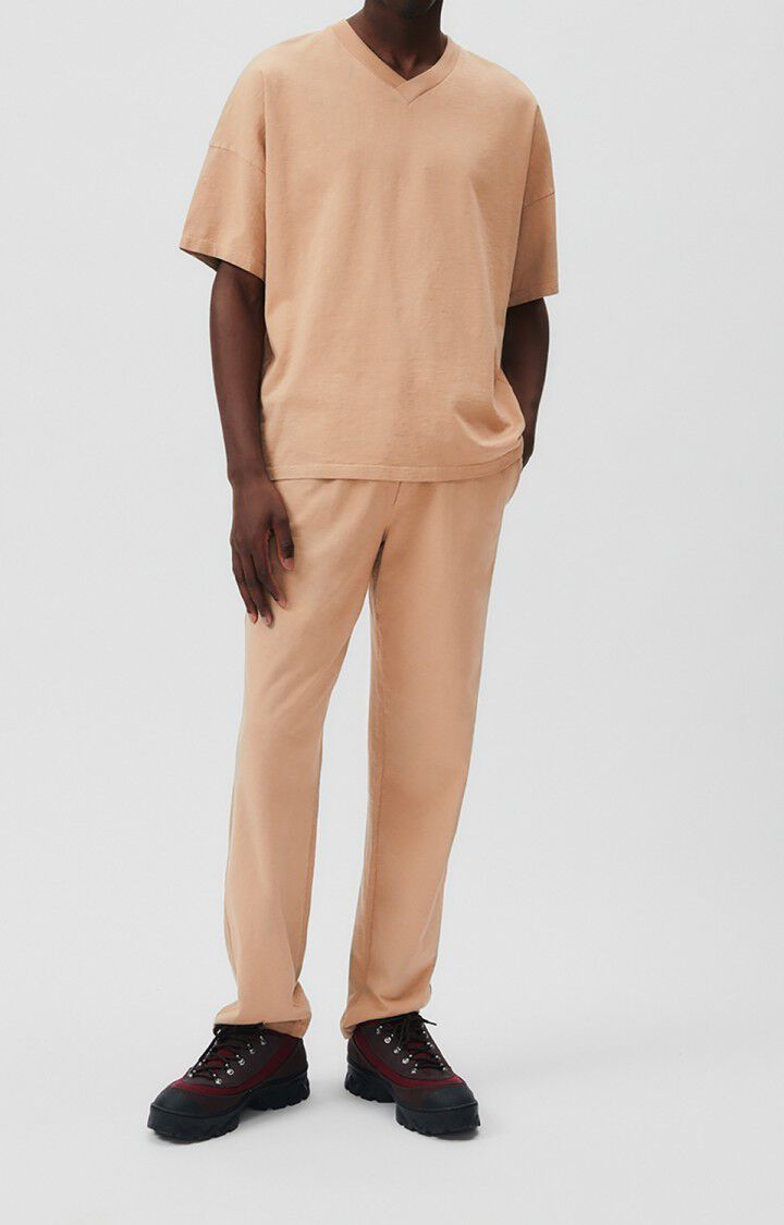 American Vintage T-shirt Homme Laweville - AVOINE VINTAGE 16 Manches Courtes Marron - E23