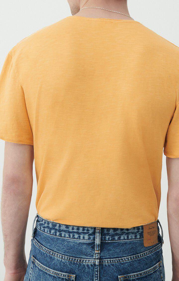American Vintage T-shirt Homme Laweville - SUNSET VINTAGE Manches Courtes Jaune - E22