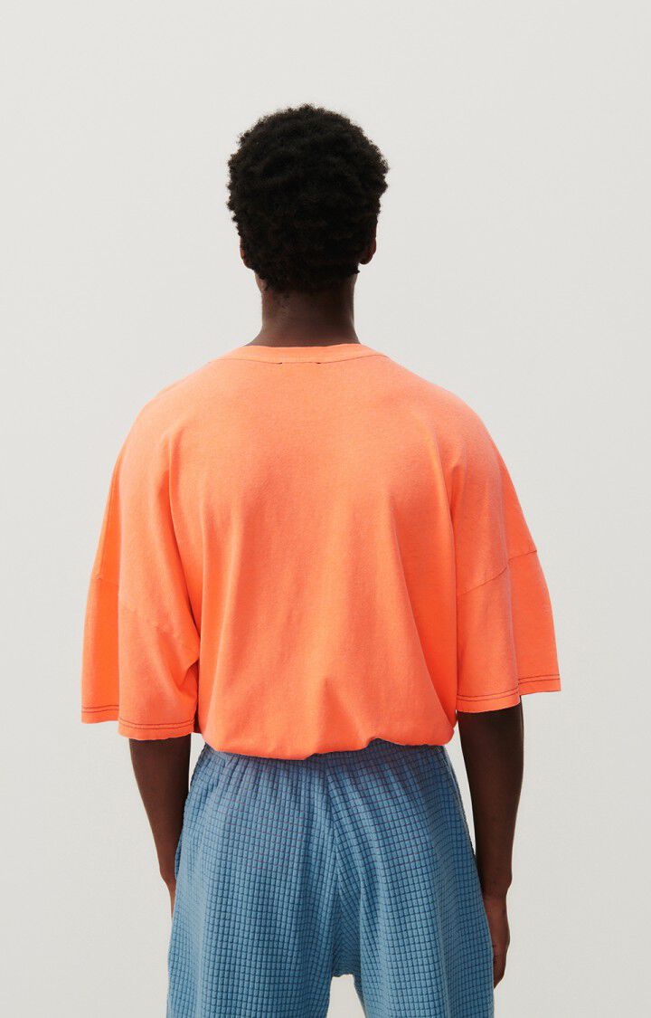 American Vintage T-shirt Homme Lopintale - ORANGE FLUO 16 Manches Courtes Orange - E24