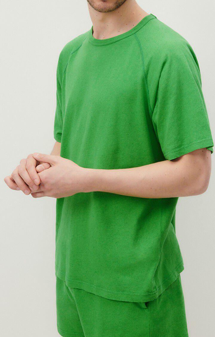 American Vintage T-shirt Homme Lopintale - PRAIRIE VINTAGE 40 Manches Courtes Vert - E23