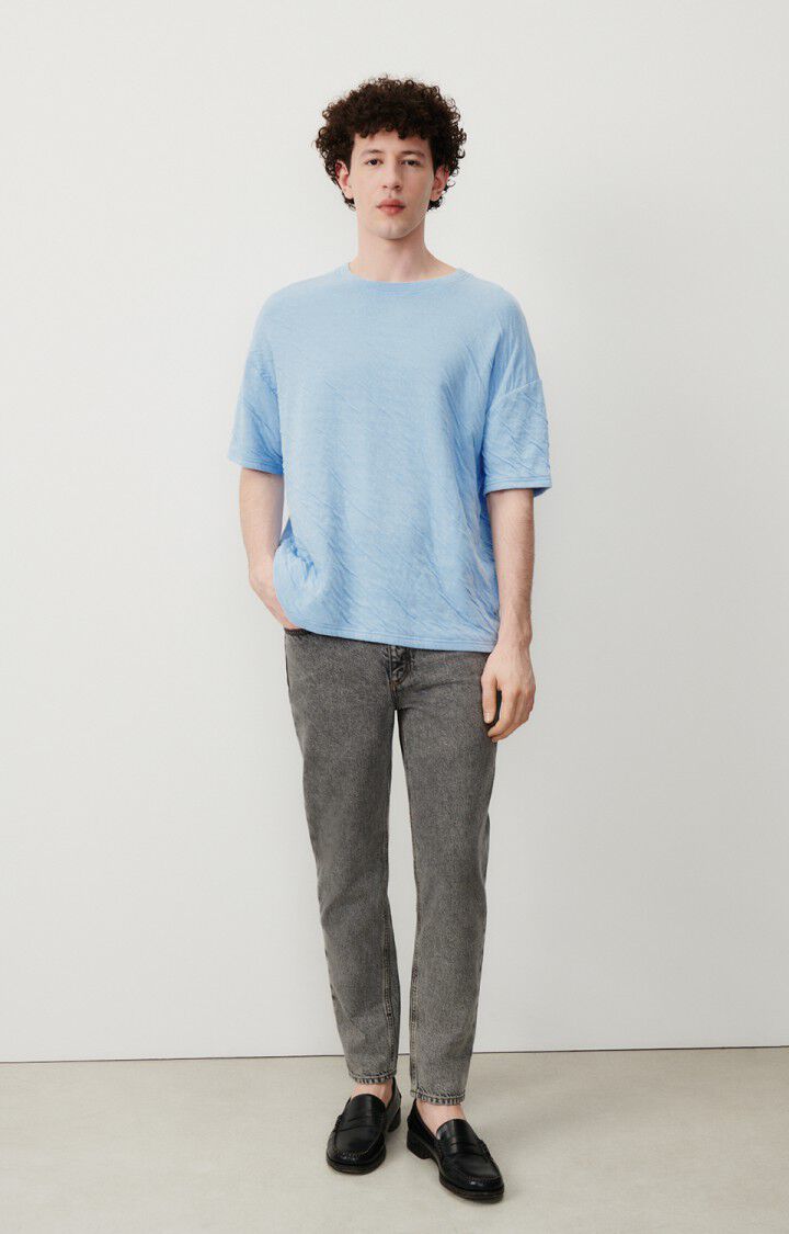 American Vintage T-shirt Homme Oloday - BANQUISE 20 Manches Courtes Bleu - E24