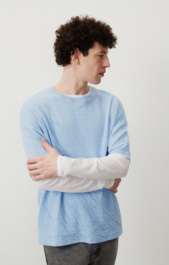 american vintage T-shirt homme Oloday - BANQUISE 20 Manches courtes Bleu - E24