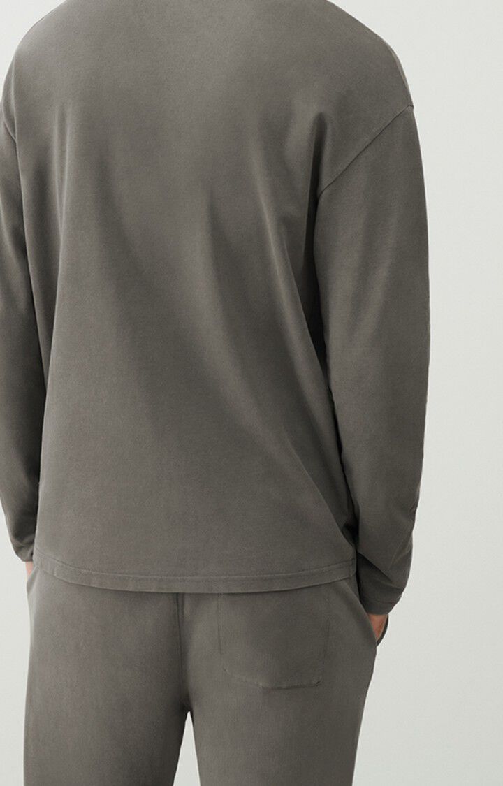 American Vintage T-shirt Homme Pyrastate - METAL VINTAGE Manches Longues Gris - E22