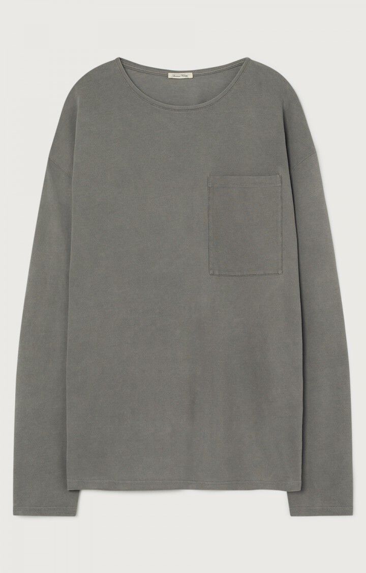 American Vintage T-shirt Homme Pyrastate - METAL VINTAGE Manches Longues Gris - E22