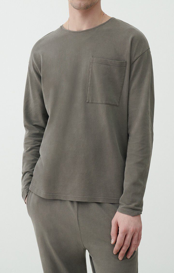 american vintage T-shirt homme Pyrastate - METAL VINTAGE Manches longues Gris - E22