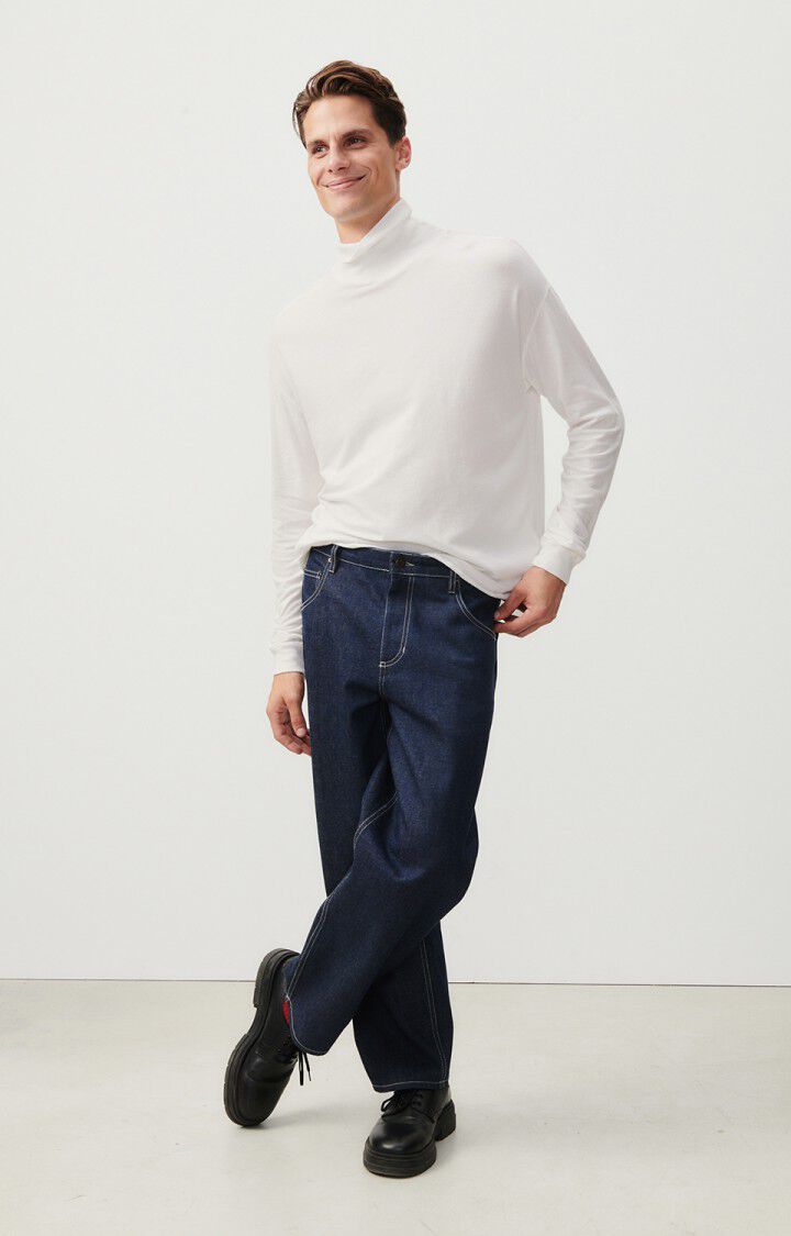 American Vintage T-shirt Homme Rakabay - BLANC 60 Manches Longues Blanc - E24