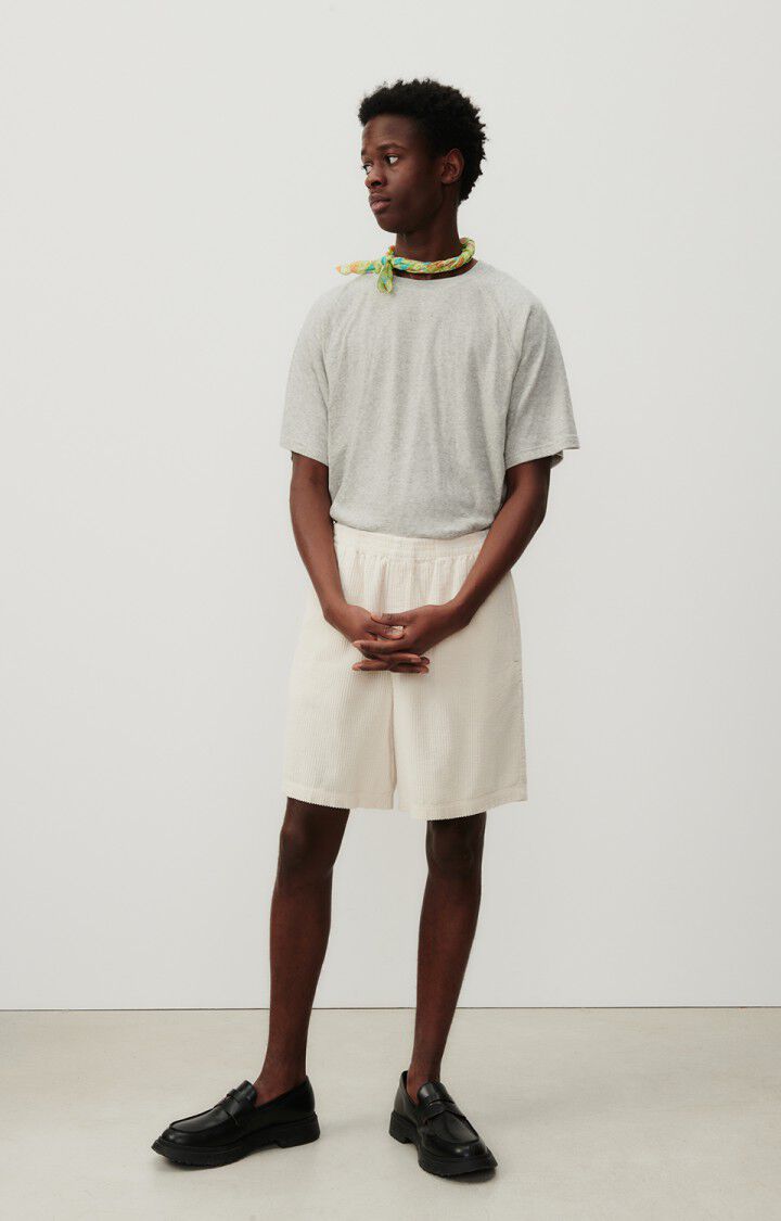 American Vintage T-shirt Homme Ruzy - GRIS CLAIR CHINE 39 Manches Courtes Gris - E24