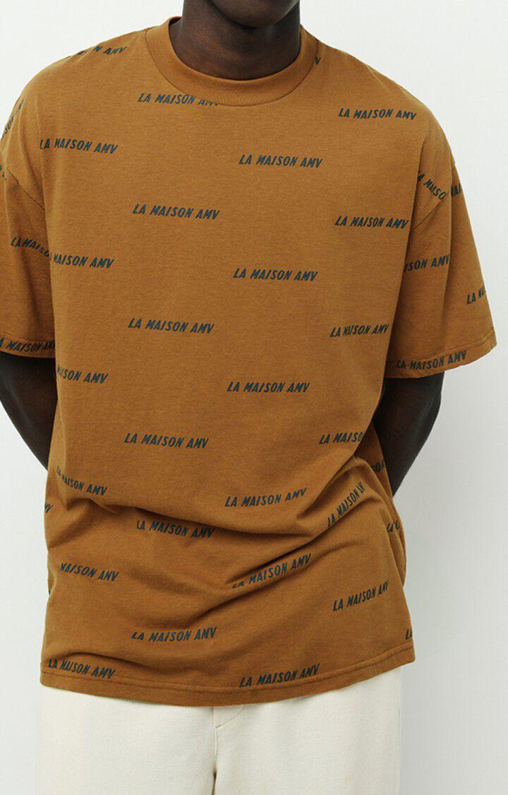 american vintage T-shirt homme Seyes - TAMARIN Manches courtes Marron - E22