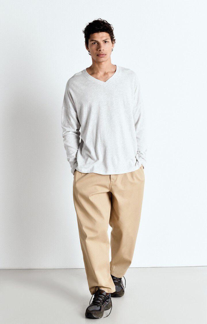 American Vintage T-shirt Homme Sonoma - ARCTIQUE CHINE 53 Manches Longues Gris - E25