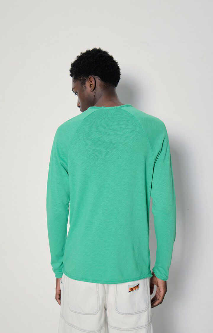 American Vintage T-shirt Homme Sonoma - BASILIC VINTAGE 80 Manches Longues Vert - E23