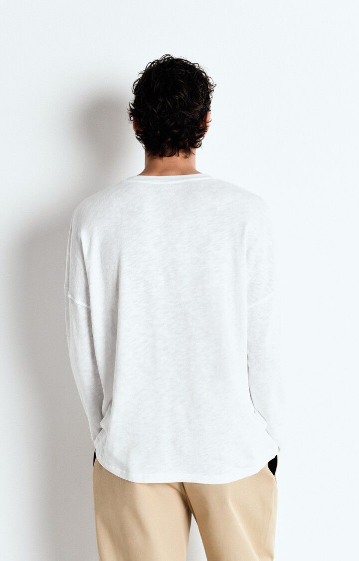 American Vintage T-shirt Homme Sonoma - BLANC 53 Manches Longues Blanc - E25