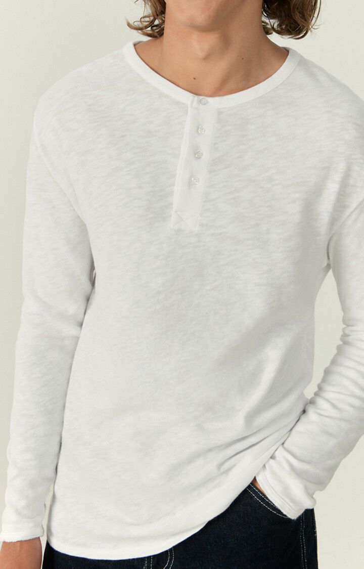 american vintage T-shirt homme Sonoma - BLANC 63 Manches longues Blanc - H22