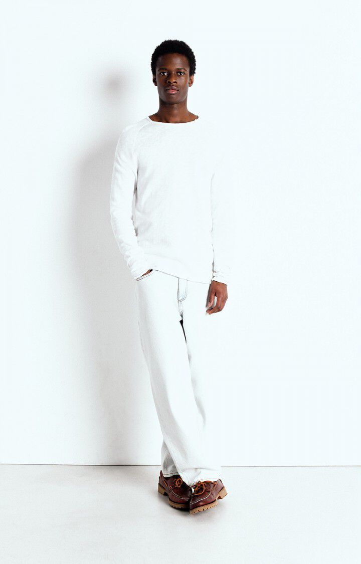 American Vintage T-shirt Homme Sonoma - BLANC 80 Manches Longues Blanc - E25