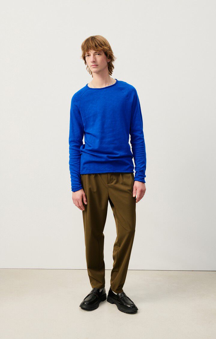 american vintage T-shirt homme Sonoma - BLEU DE PRUSSE VINTAGE 80 Manches longues Bleu - H24