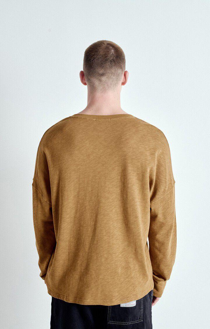 American Vintage T-shirt Homme Sonoma - CAMEL VINTAGE 53 Manches Longues Marron - E25