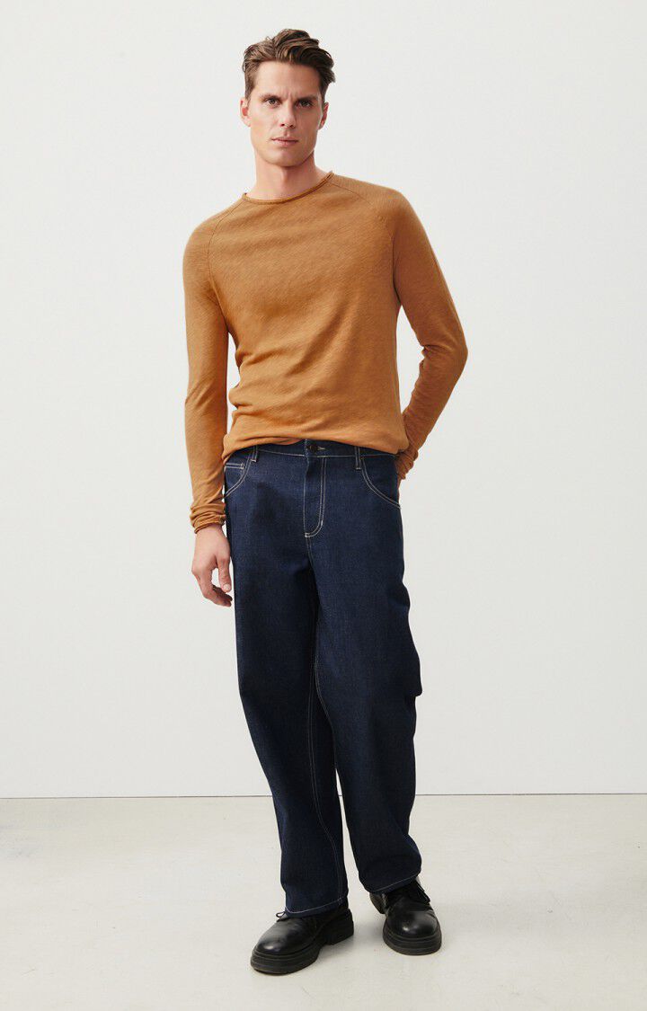 American Vintage T-shirt Homme Sonoma - CARAMEL VINTAGE 80 Manches Longues Marron - H23