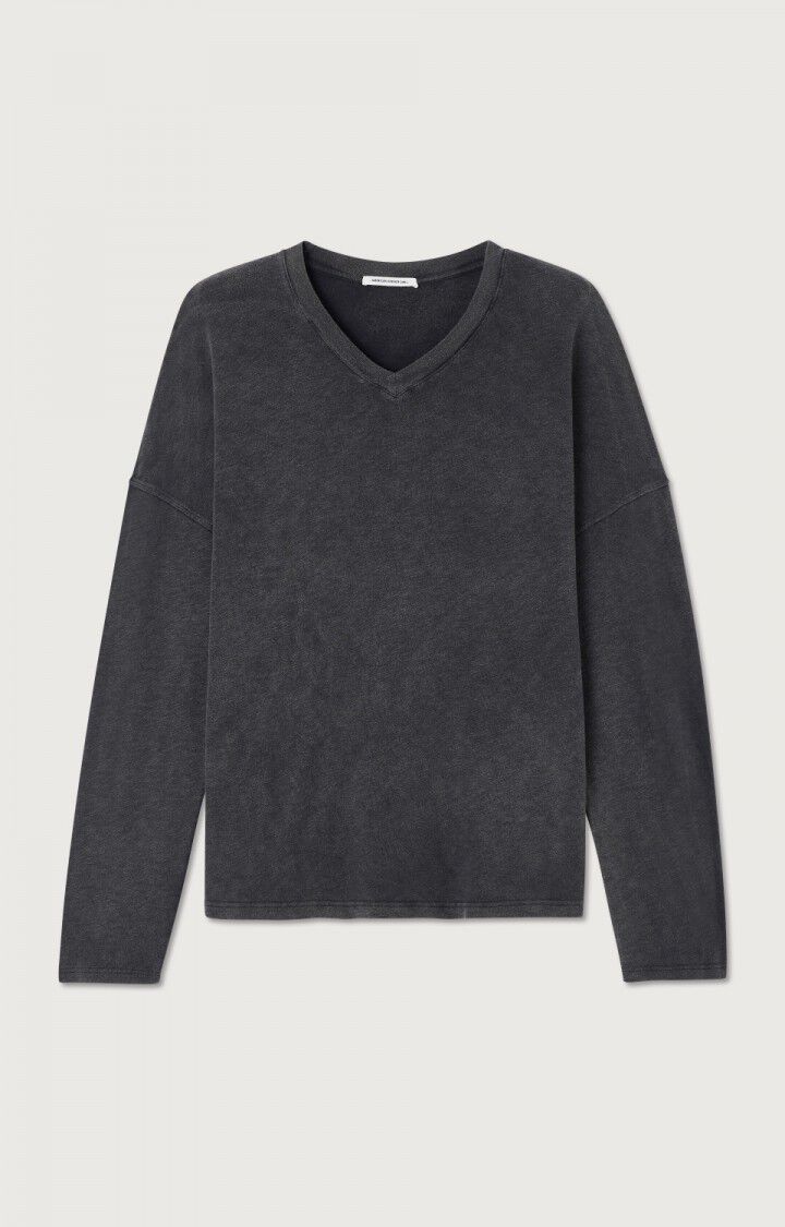 American Vintage T-shirt Homme Sonoma - CARBONE VINTAGE 53 Manches Longues Noir - E25