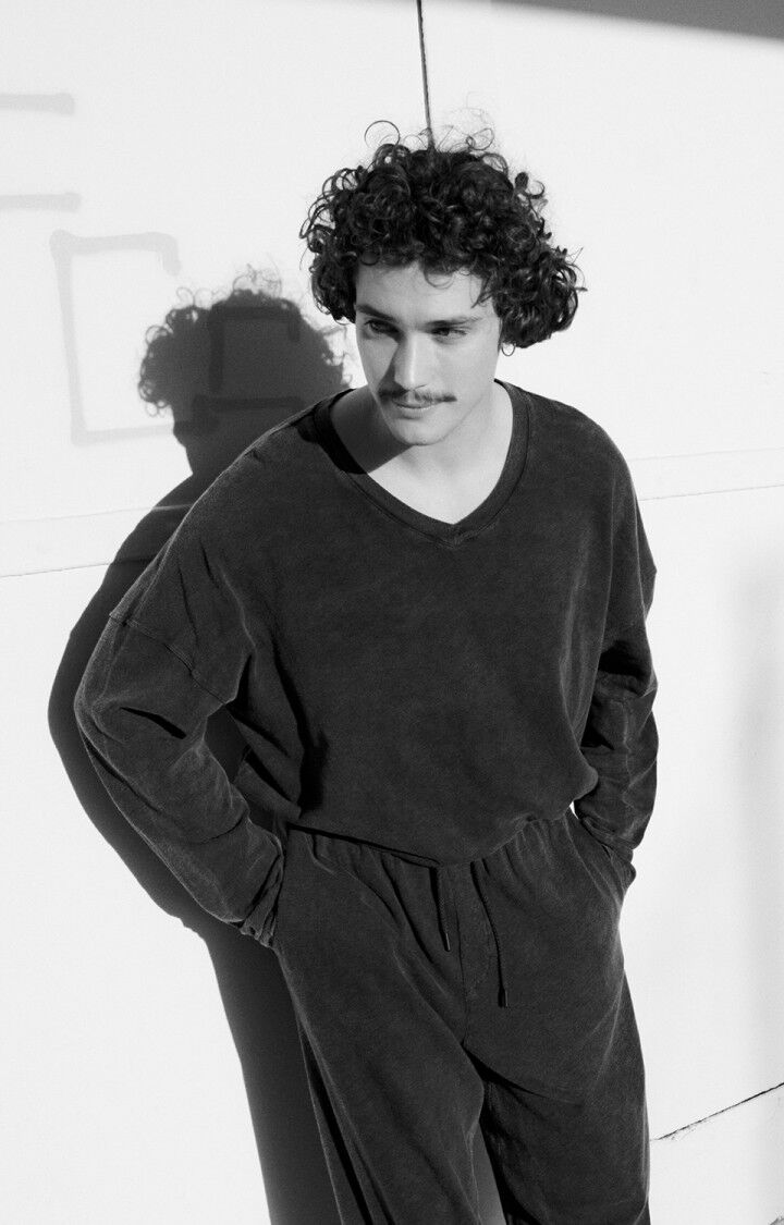 american vintage T-shirt homme Sonoma - CARBONE VINTAGE 53 Manches longues Noir - E25