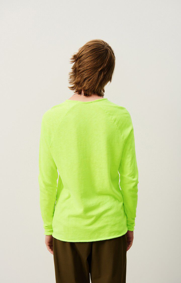 American Vintage T-shirt Homme Sonoma - CITRON FLUO 80 Manches Longues Jaune - H24