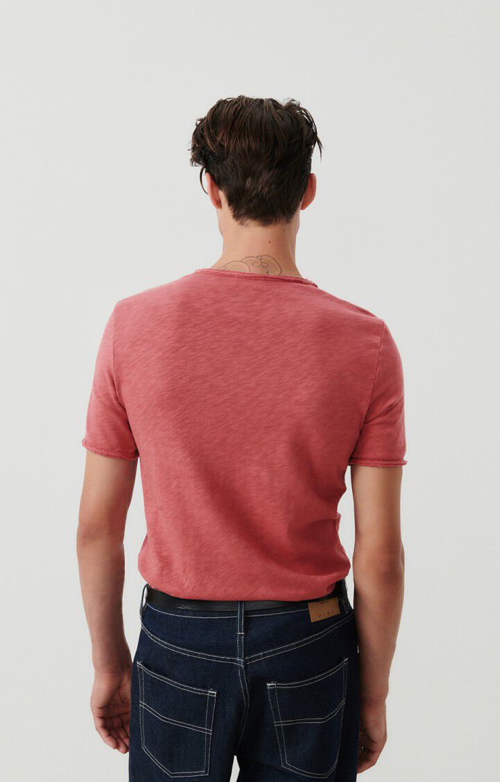 American Vintage T-shirt Homme Sonoma - CLAFOUTIS VINTAGE 23 Manches Courtes Rouge - H23