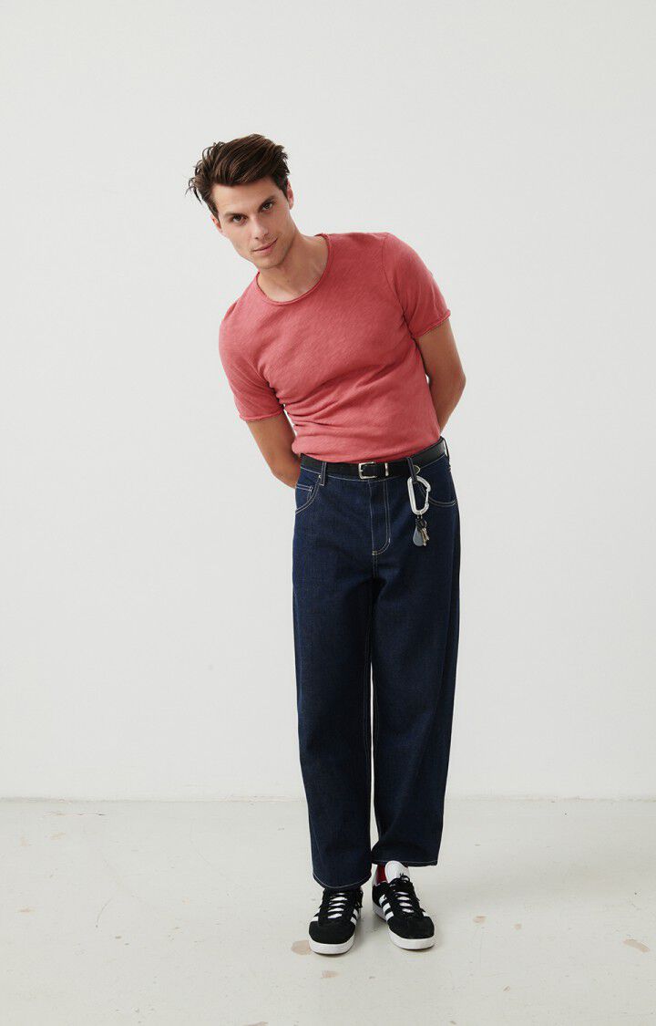 American Vintage T-shirt Homme Sonoma - CLAFOUTIS VINTAGE 23 Manches Courtes Rouge - H23