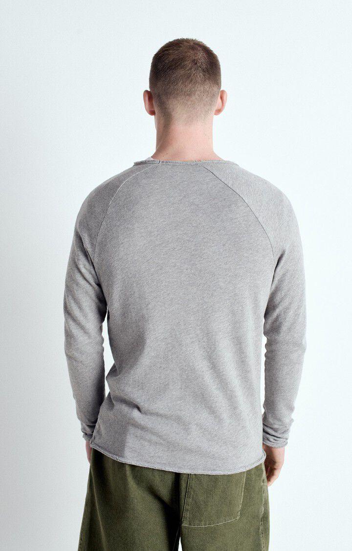 American Vintage T-shirt Homme Sonoma - GRIS CHINE 80 Manches Longues Gris - E25