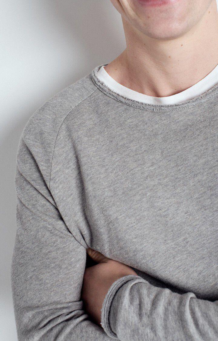 American Vintage T-shirt Homme Sonoma - GRIS CHINE 80 Manches Longues Gris - E25