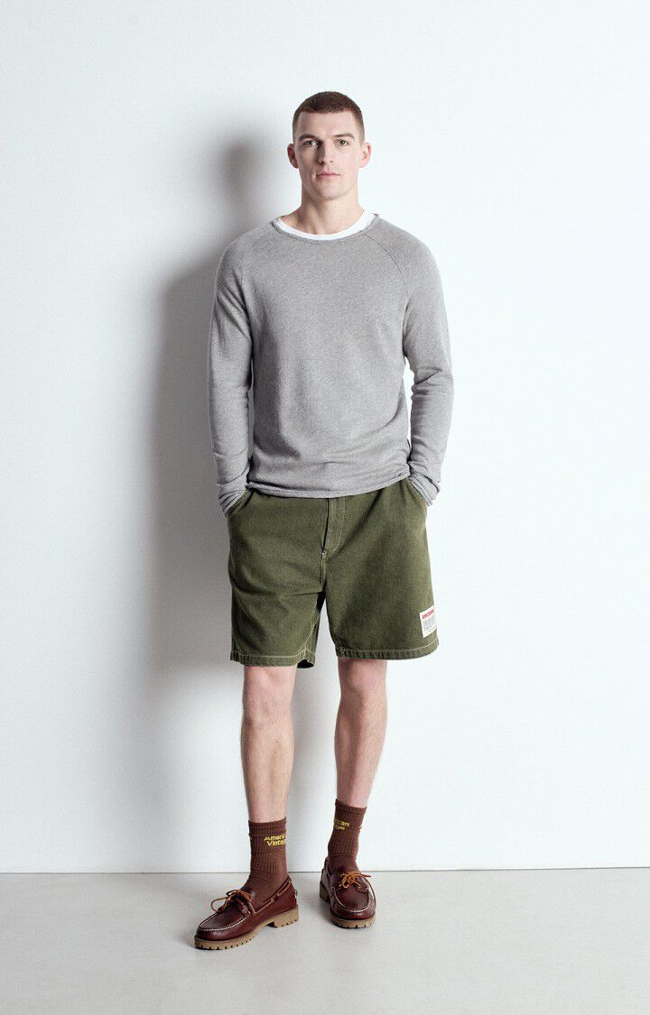 american vintage T-shirt homme Sonoma - GRIS CHINE 80 Manches longues Gris - E25