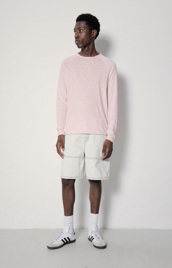 American Vintage T-shirt Homme Sonoma - GUIMAUVE VINTAGE 80 Manches Longues Rose - E23