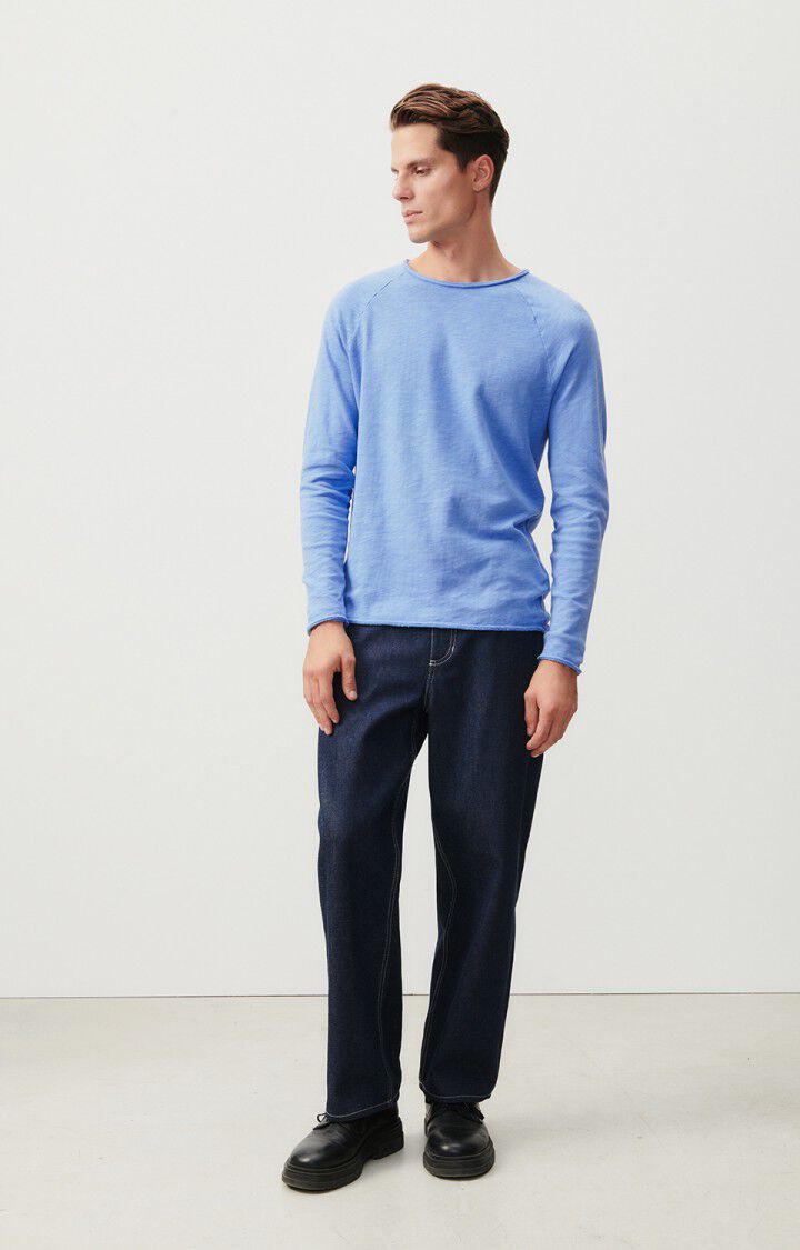 American Vintage T-shirt Homme Sonoma - LAC VINTAGE 80 Manches Longues Bleu - H23