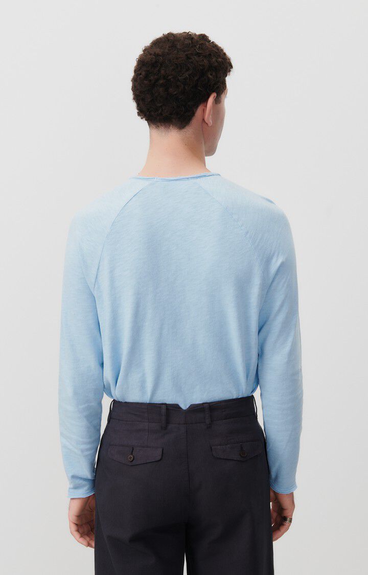 American Vintage T-shirt Homme Sonoma - LAGON VINTAGE 80 Manches Longues Bleu - E24