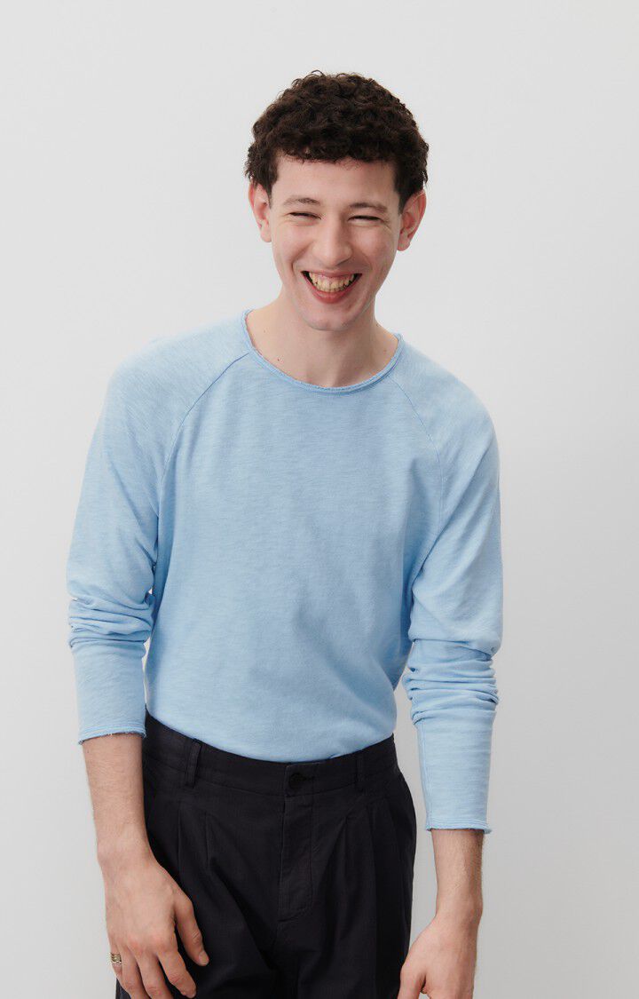 american vintage T-shirt homme Sonoma - LAGON VINTAGE 80 Manches longues Bleu - E24