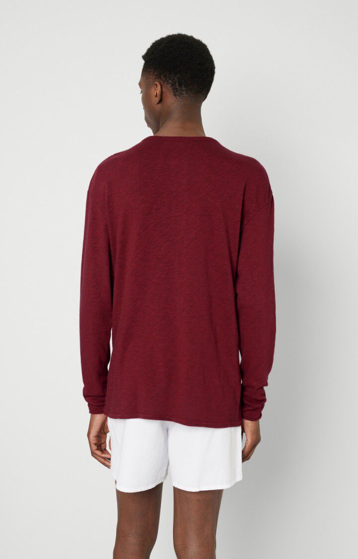 American Vintage T-shirt Homme Sonoma - MUSCAT VINTAGE Manches Longues Rouge - H21