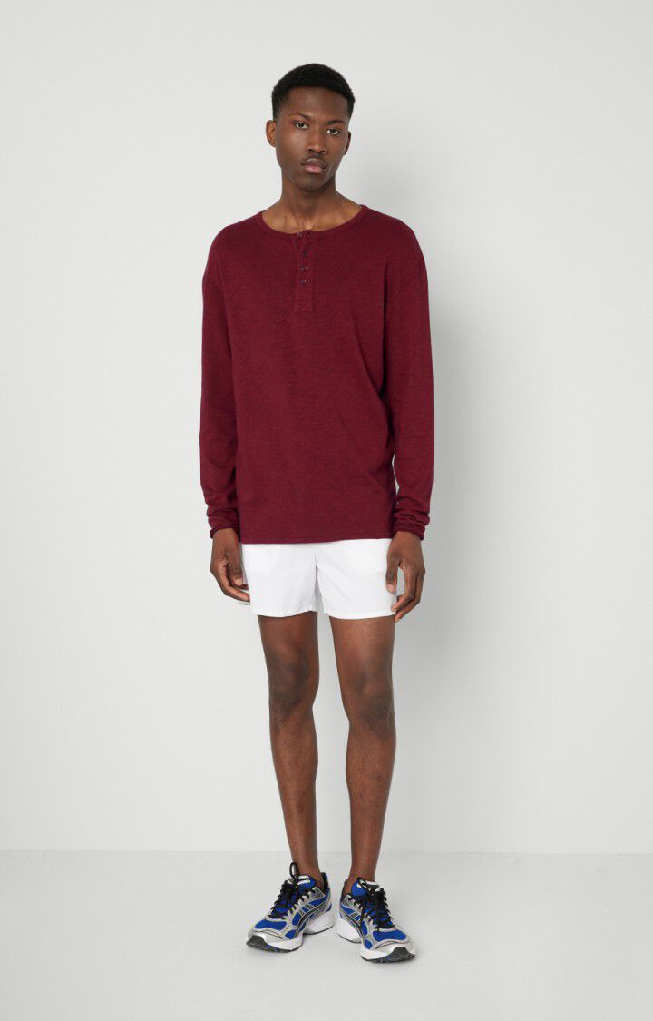 American Vintage T-shirt Homme Sonoma - MUSCAT VINTAGE Manches Longues Rouge - H21