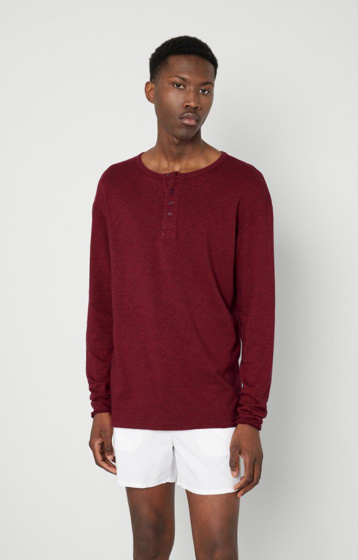 american vintage T-shirt homme Sonoma - MUSCAT VINTAGE Manches longues Rouge - H21