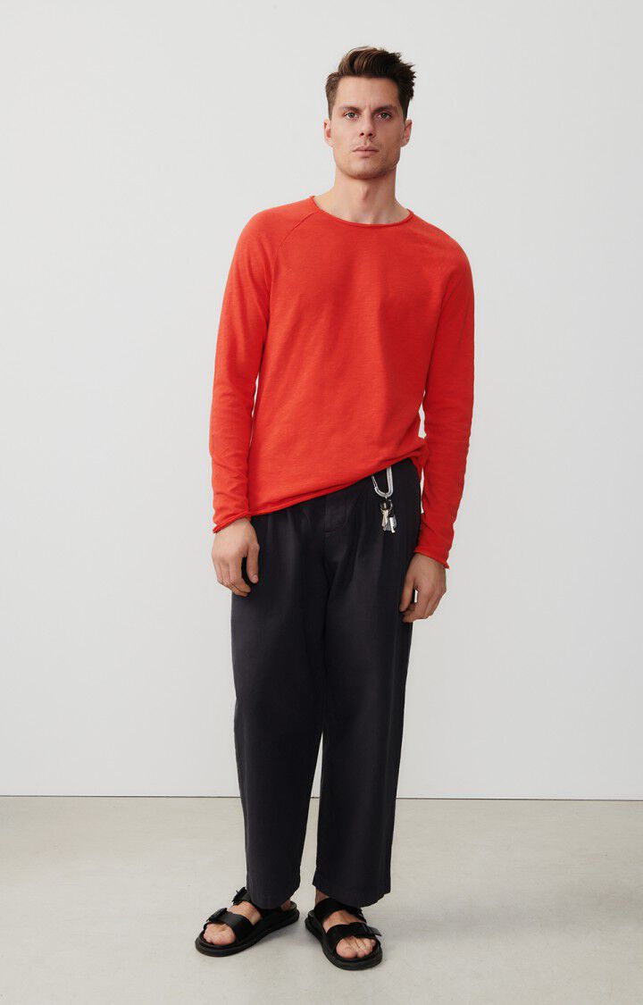 American Vintage T-shirt Homme Sonoma - PIMENT VINTAGE 80 Manches Longues Rouge - E24