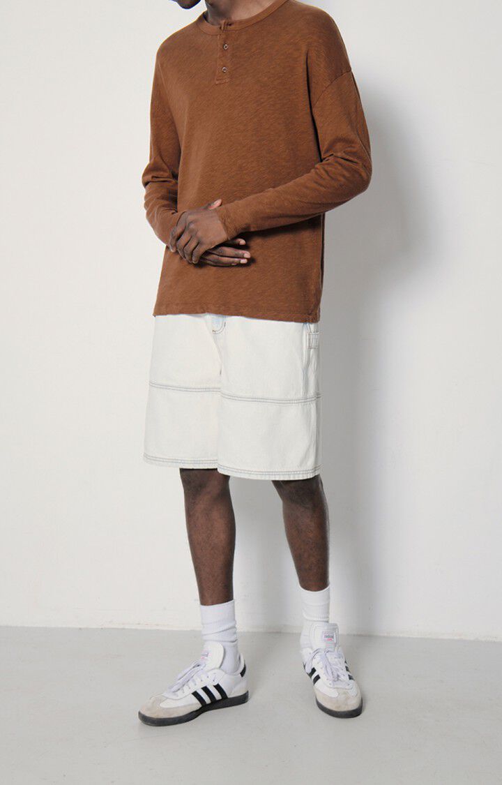 American Vintage T-shirt Homme Sonoma - RACINE VINTAGE 56 Manches Longues Marron - E23