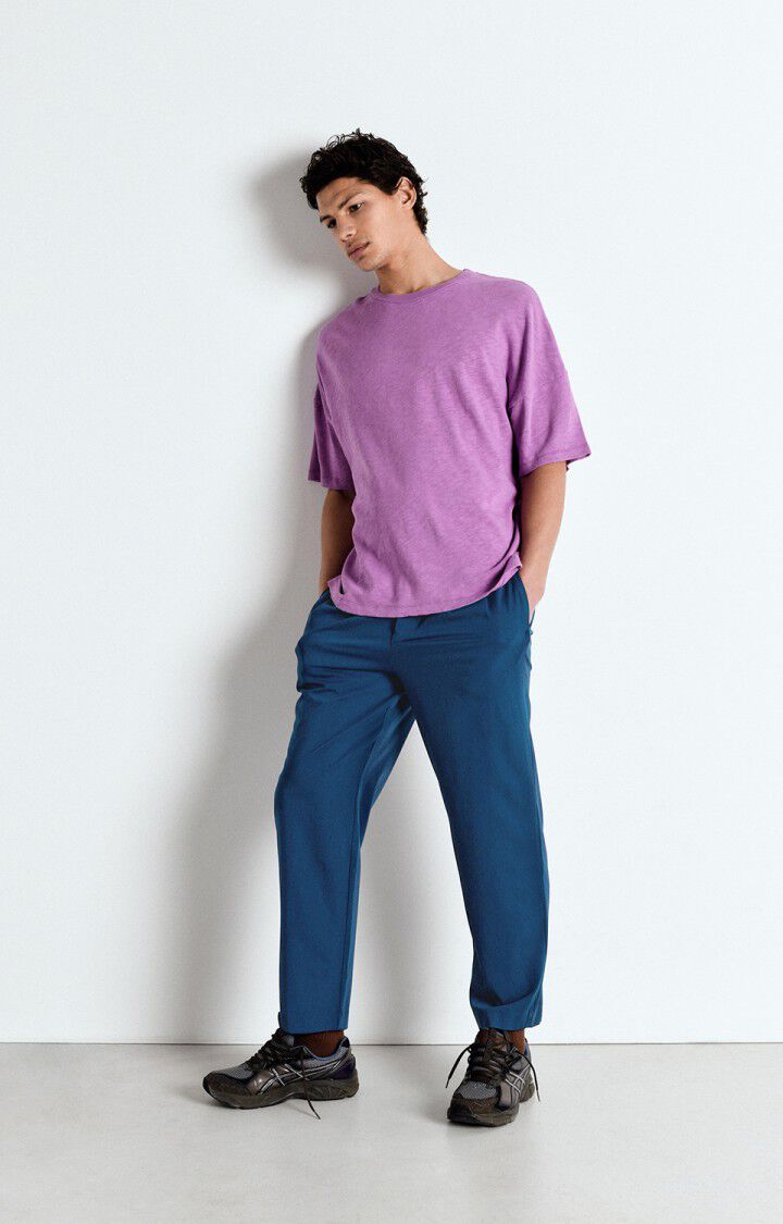 American Vintage T-shirt Homme Sonoma - ROSE INDIEN VINTAGE 16 Manches Courtes Violet - E25