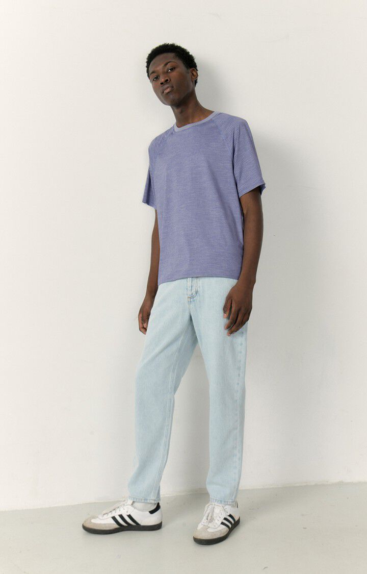 American Vintage T-shirt Homme Vamy - THALASSA 40 Manches Courtes Bleu - E23