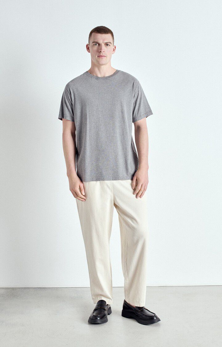 American Vintage T-shirt Homme Vupaville - GRIS CHINE 22 Manches Courtes Gris - E25